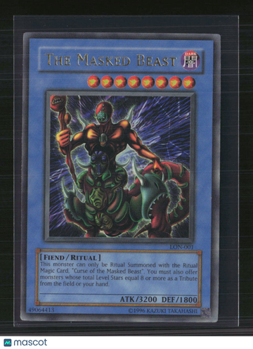 2003 Yu-Gi-Oh! Labyrinth of Nightmare The Masked Beast Holo Ultra Rare
