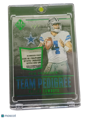 2017 Panini Majestic Team Pedigree Dak Prescott #DC-DP of Laundry Tag Player-Worn Material