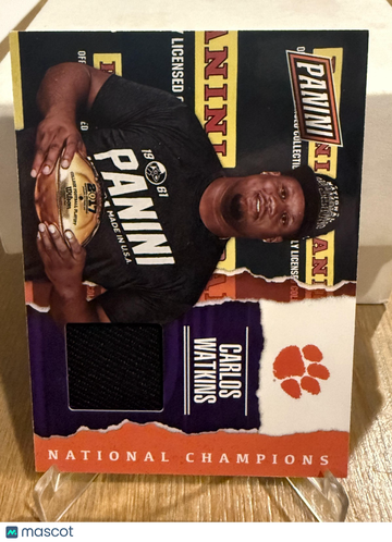 2017 Panini Day Carlos Watkins #5 National Champions Relics MEM