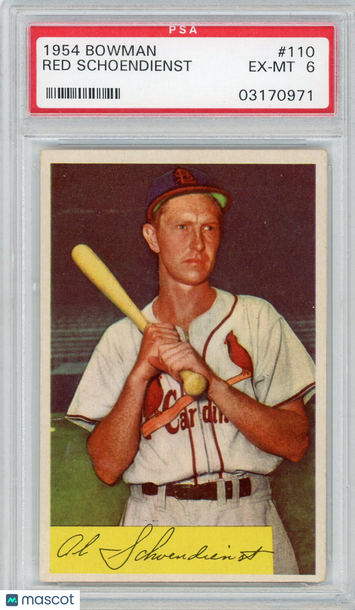 1954 Bowman Red Schoendienst #110 PSA 6