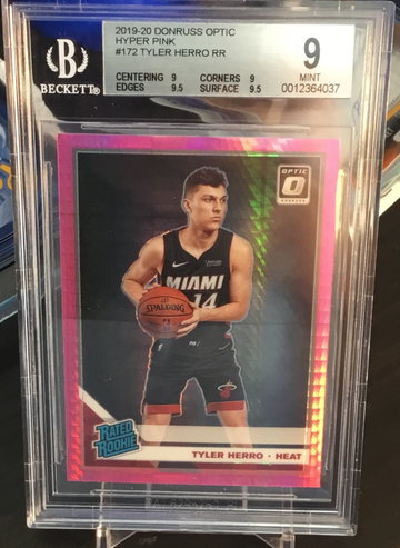 TYLER HERRO 2019-20 OPTIC HYPER PINK ROOKIE BGS 9 MINT