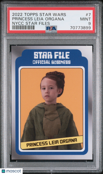 2022 Topps Star Wars Nycc Star Files Princess Leia Organa #7 PSA 9