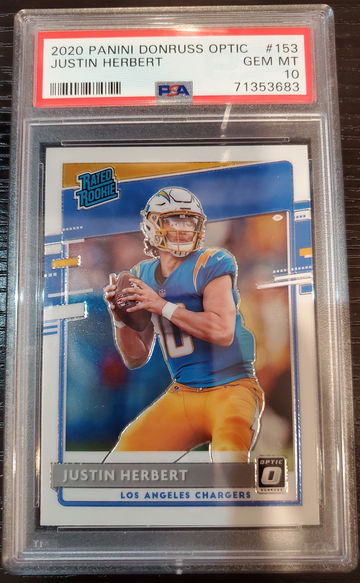 2020 Panini Donruss Optic Justin Herbert PSA 10 Chargers