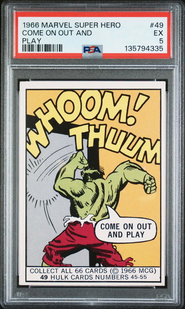 1966 Marvel Super Heroes Come On Out and Play #49 PSA 5