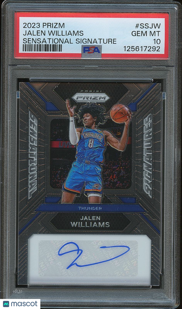 2023 Panini Prizm Sensational Signatures Jalen Williams #SSJW Prizm PSA 10
