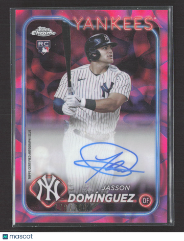 2024 Topps Chrome Jasson Domínguez #RA-JDZ Pink /290 RC