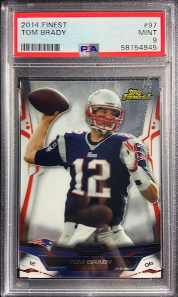 2014 Topps Finest #97 Tom Brady PSA 9 MINT New England Patriots GOAT
