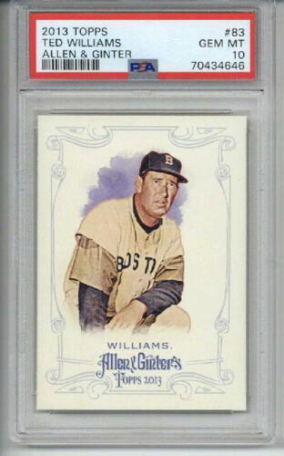 2013 TOPPS ALLEN & GINTER TED WILLIAMS CARD BOSTON RED SOX PSA 10 LOW POP