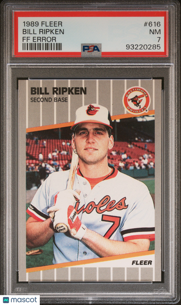 1989 Fleer Bill Ripken #616 FF Error PSA 7