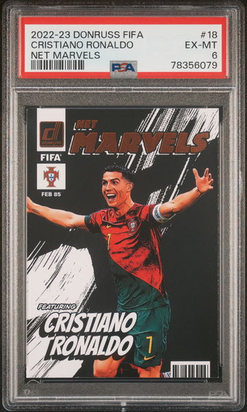 2022 DONRUSS CRISTIANO RONALDO PANINI FIFA NET MARVELS #18 PSA 6