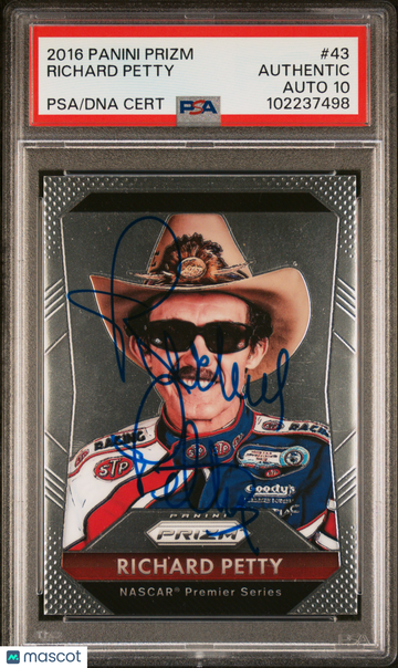 2016 Panini Prizm Richard Petty #43 PSA A Auto 10
