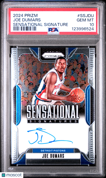 2024 Panini Prizm Sensational Signatures Joe Dumars #SSJDU PSA 10