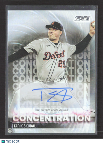 2025 Topps Stadium Club Baseball Concentration Tarik Skubal #TVA-TS Autograph
