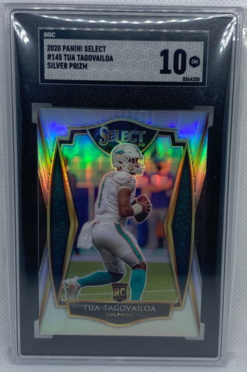2020 Panini Select Premier Level Silver Prizm Tua Tagovailoa #145 SGC 10 Rookie