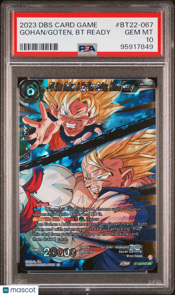2023 Dragon Ball Super Card Game Series 22 Critical Blow Gohan Serbian PSA 10 #BT22-067
