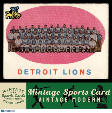 1963 Topps Detroit Lions SP, TC #36
