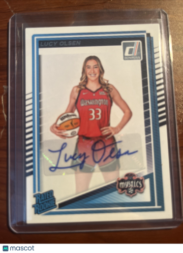 2025 Donruss WNBA Lucy Olsen #97 Rated Rookies Signatures AU Rookie Donruss