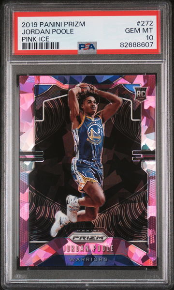 2019 PANINI JORDAN POOLE PRIZM PINK ICE #272 PSA 10