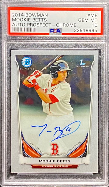 2014 Bowman Chrome Auto Mookie Betts 1st Bowman PSA 10