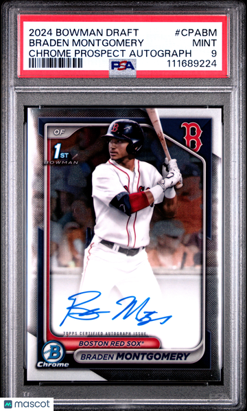 2024 Bowman Draft Chrome Prospect Autographs Braden Montgomery #CPABM PSA 9