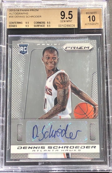 2013 Prizm Autographs Dennis Schroder BGS 9.5