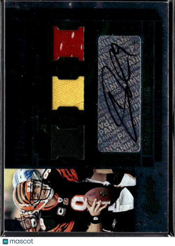 2010 Panini Absolute Memorabilia Carson Palmer #33 Game-Worn Pants Triple Relic Game-Worn Jersey Game-Worn Cleats Memora