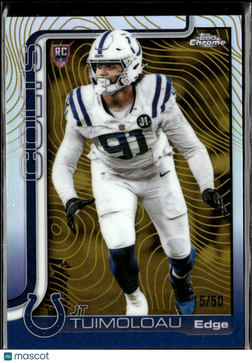 JT Tuimoloau 2025 Topps Chrome RC /50 Indianapolis Colts