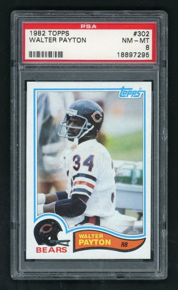 1982 Topps Walter Payton #302 PSA 8