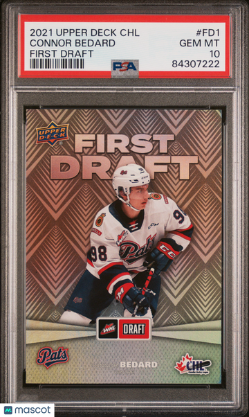 2021 Upper Deck CHL First Draft Connor Bedard #FD1 Rookie PSA 10