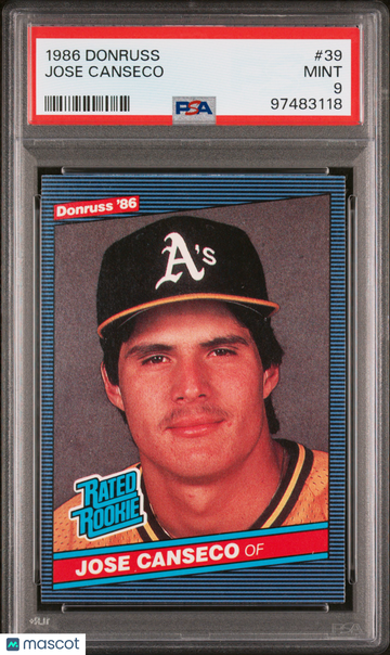 1986 Donruss Jose Canseco #39 PSA 9