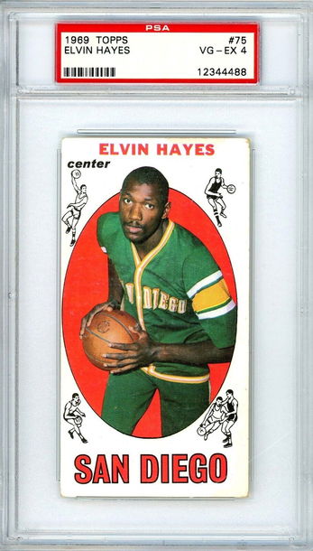 1969 Topps Elvin Hayes Rookie #75 PSA 4 P1352