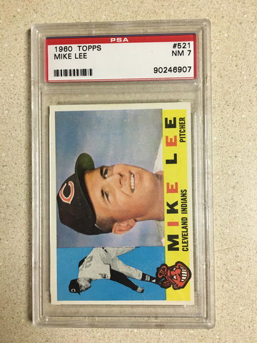 1960 Topps #521 Mike Lee PSA 7 NM INDIANS 