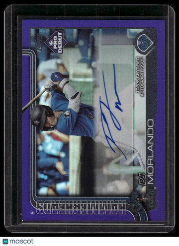 2025 Topps Pro Debut PJ Morlando #PD-163 Base Autographs Purple Foil SN AU