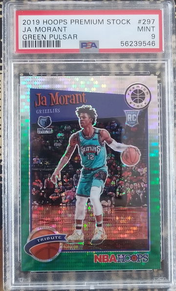 2019 Hoops Premium Stock JA MORANT Rookie GREEN Pulsar Prizm SSP RC 🔥🔥📈📈