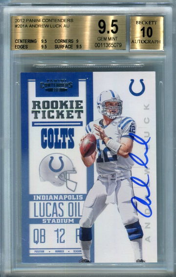 2012 Panini Contenders Andrew Luck BGS 9.5 auto 10