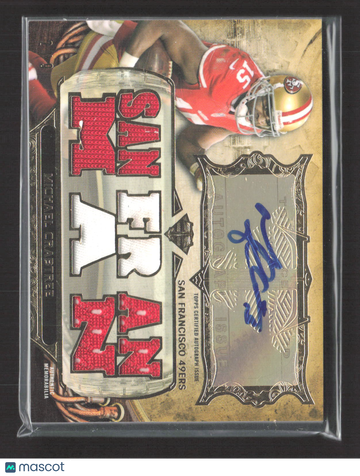 2013 Topps Triple Threads Michael Crabtree #TTAR-MC Topps Certified Autograph Issue Authentic Memorabilia