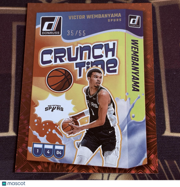 2024-25 Donruss Victor Wembanyama #2 Crunch Time International Red Fireworks SN