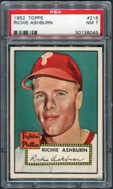 1952 Topps Richie Ashburn #216 PSA 7