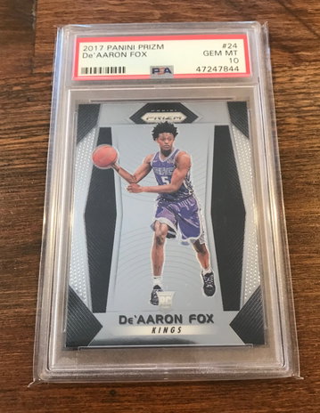 PSA 10 De'Aaron Fox 2017 Prizm #24