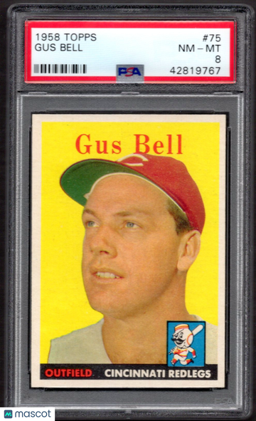 1958 Topps Gus Bell #75 PSA 8
