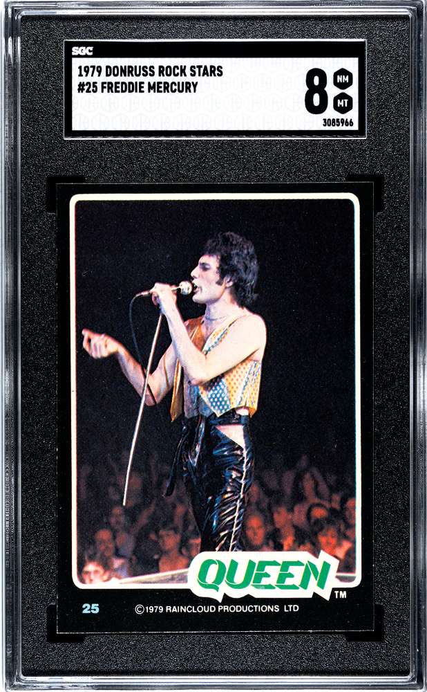 Freddie Mercury 1979 Donruss Rock Stars #25 SGC 8