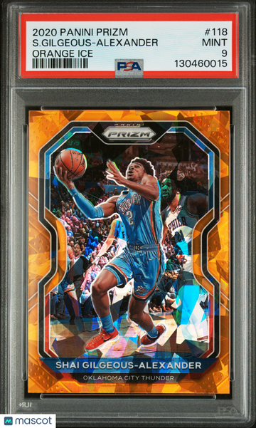 2020 Panini Prizm S. Gilgeous-Alexander #118 Orange Ice PSA 9