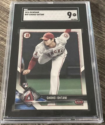 2018 Bowman Baseball Angels Rookie Card RC Shohei Ohtani #49 SGC 9 Mint