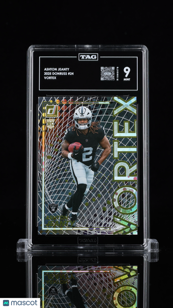 2025 Donruss Vortex Ashton Jeanty #24 Insert Rookie TAG 9