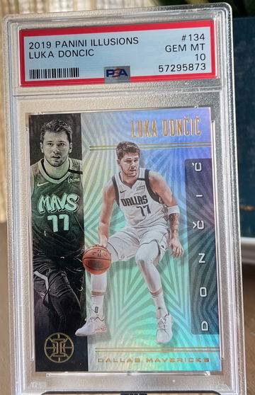2019 Panini Illusions #134 LUKA DONCIC PSA 10 Gem Mint Second Year Dallas Mavs!
