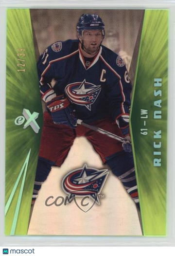 2008-09 Fleer Ultra Rick Nash #EX29 Green Essential Credentials 12/39 Parallel/Variety Insert