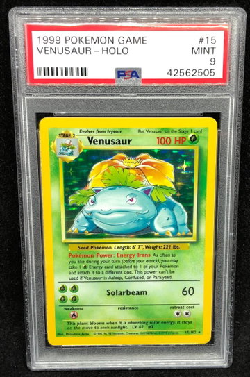 Venusaur Base Set Unlimited PSA 9 Mint