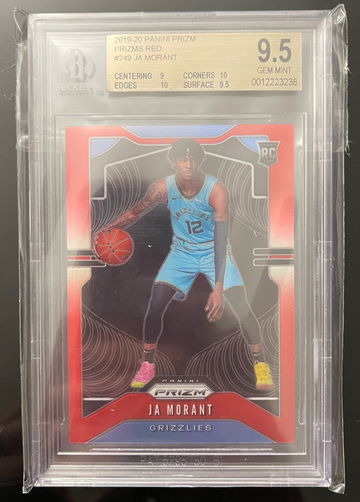 2019-20 Ja Morant Prizm Red /299 BGS 9.5 w/10