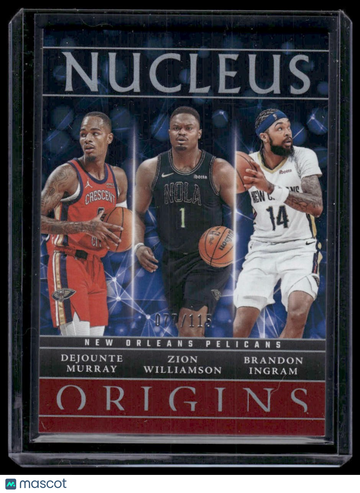 2024-25 Panini Origins Dejounte Murray / Zion Williamson / Brandon Ingram #15 Nucleus Maroon