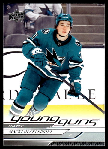 2024 Upper Deck Young Guns 451 Macklin Celebrini Young Guns Rookie Sharks